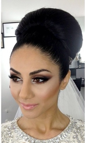 Novia Maquillaje Ojos Ahumados Maquillaje Con Aerografo Y Peinado